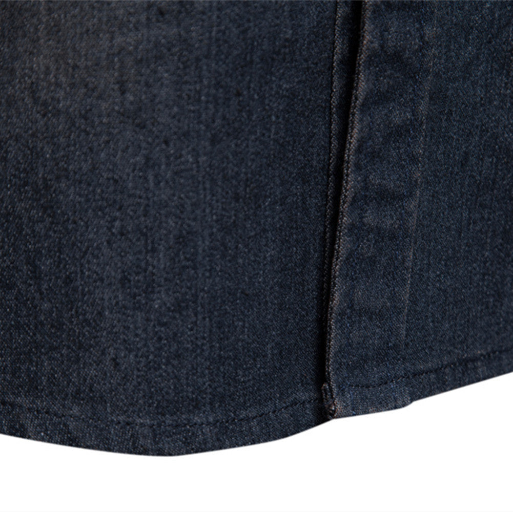 Heren denim shirt met lange mouwen