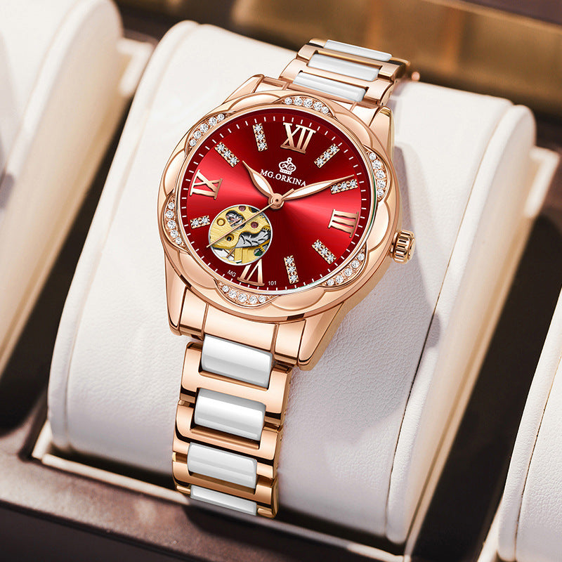 Rome automatisch waterdicht dames horloge
