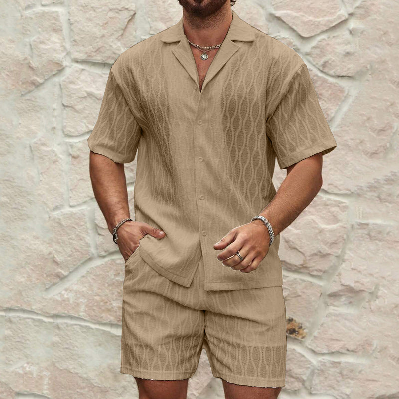 Heren zomer set effen kleuren