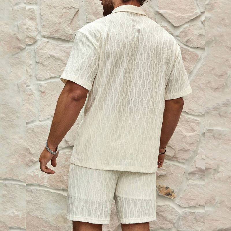 Heren zomer set effen kleuren