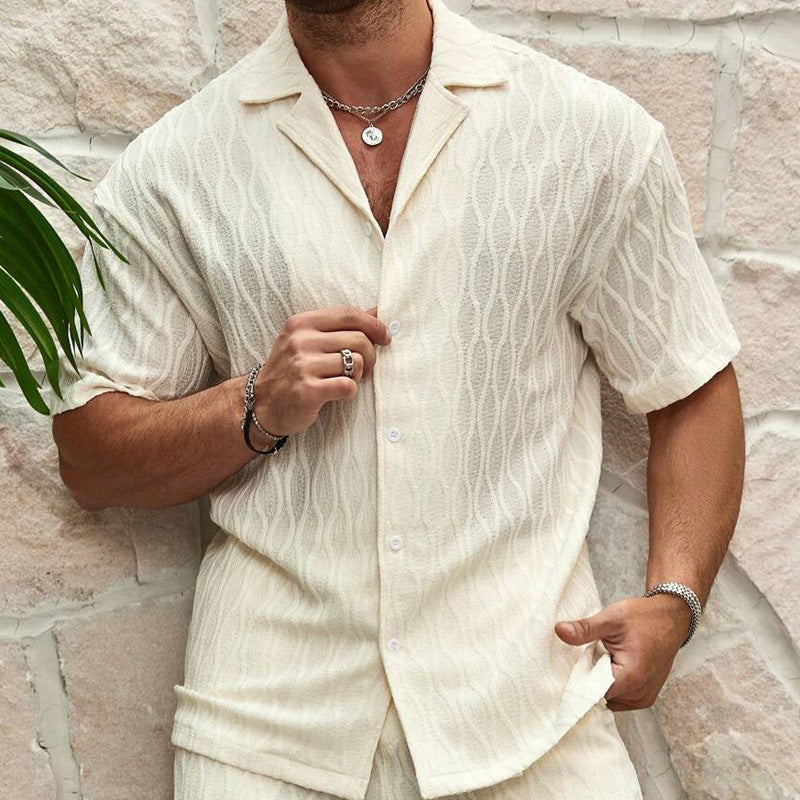 Heren zomer set effen kleuren
