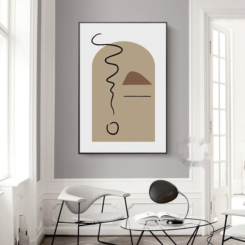 Woonkamer Bank Achtergrond Muur Decoratief Schilderij Muurschildering