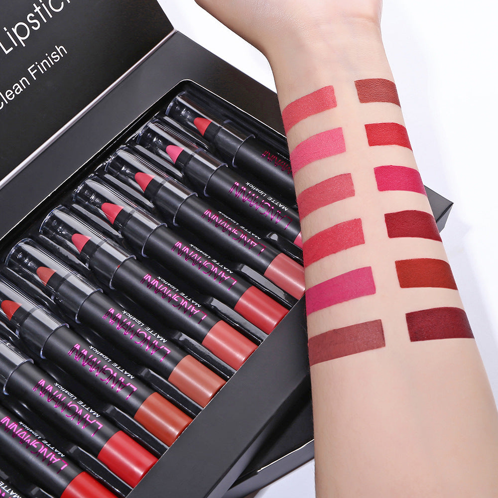 12 kleuren lipstick set