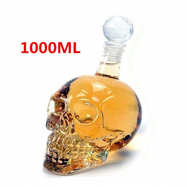 Creatieve schedel glas whisky wodka wijn fles
