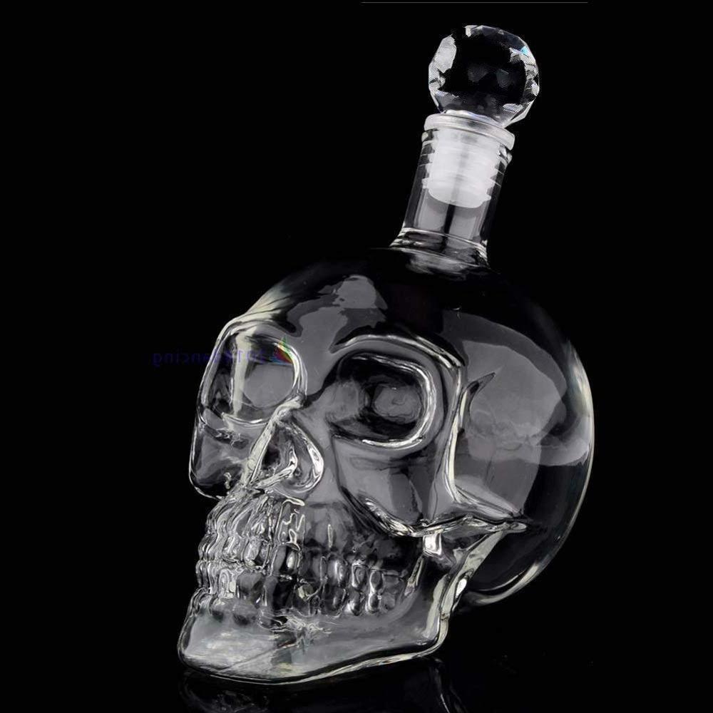 Creatieve schedel glas whisky wodka wijn fles
