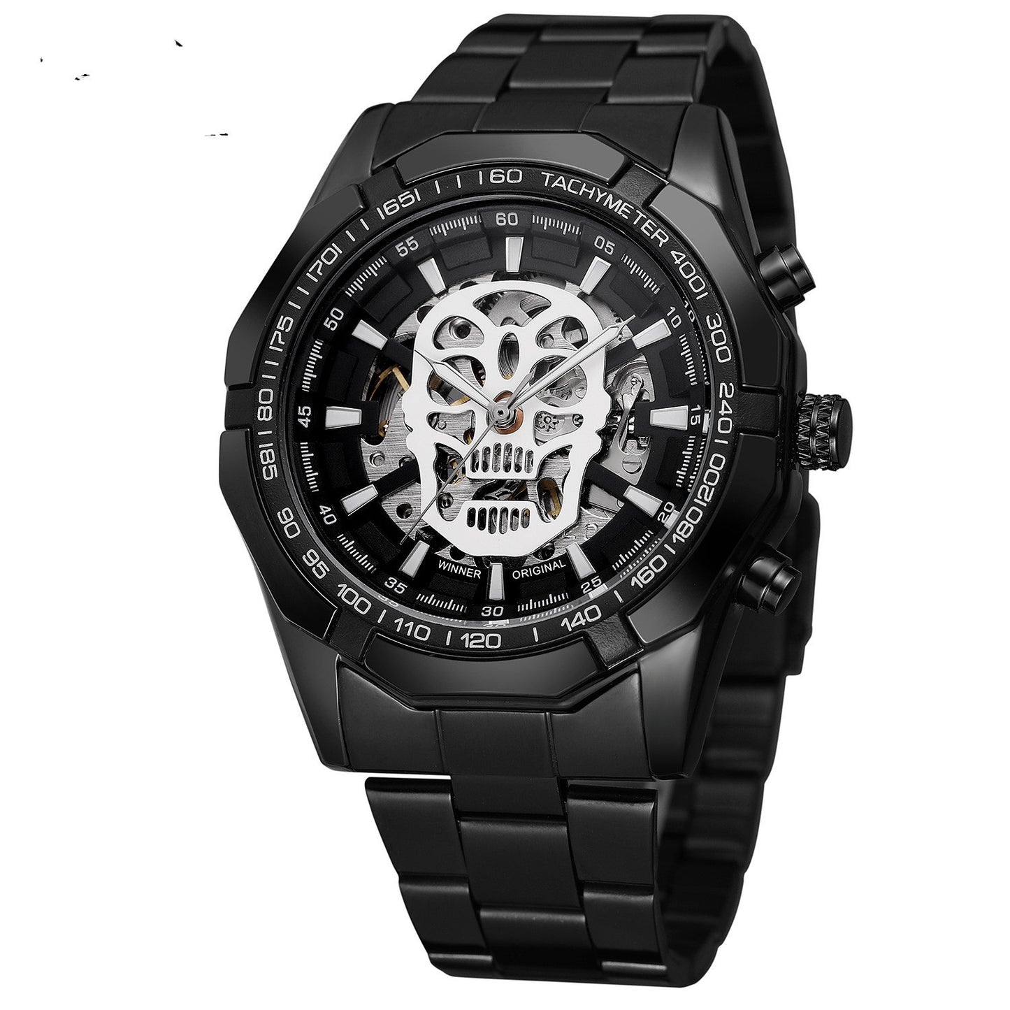 Officieel Automatisch Horloge Heren Stalen Band Skelet