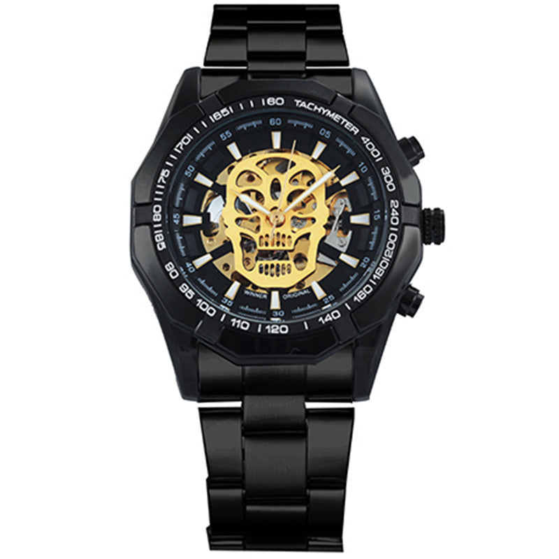 Officieel Automatisch Horloge Heren Stalen Band Skelet