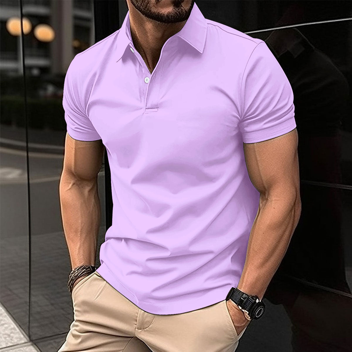 Heren poloshirt met korte mouwen