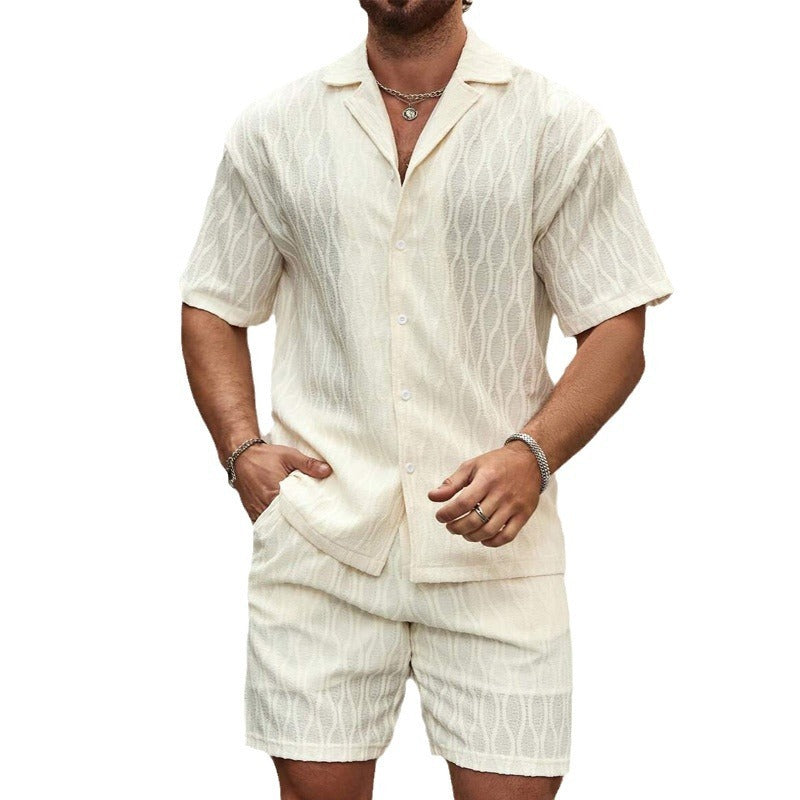Heren zomer set effen kleuren