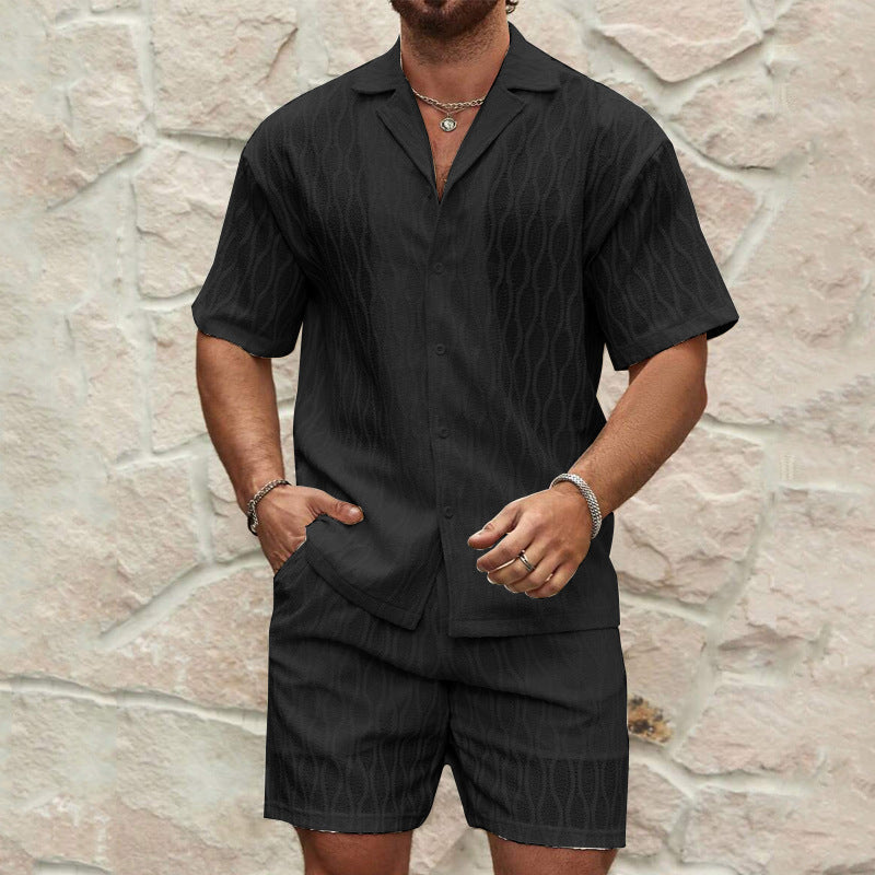 Heren zomer set effen kleuren