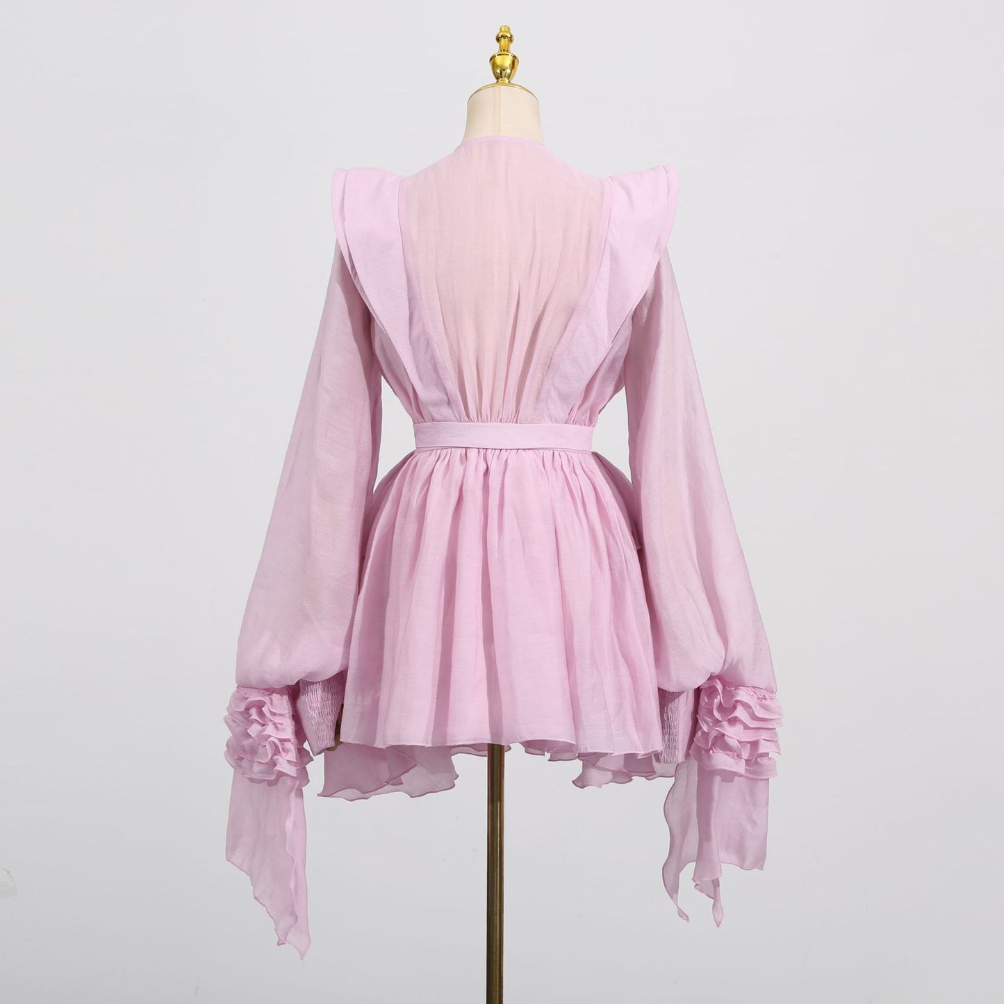 Jumpsuitrok met ruches en rufflemouwen voor dames