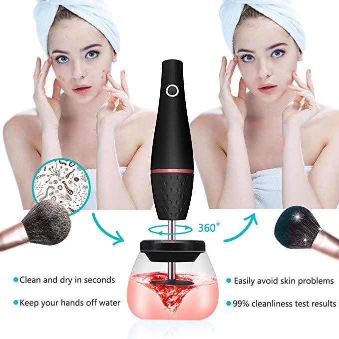 Elektrische make-up borstelreiniger