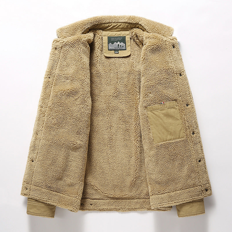 Fleece-gevoerd verdikt herenjack