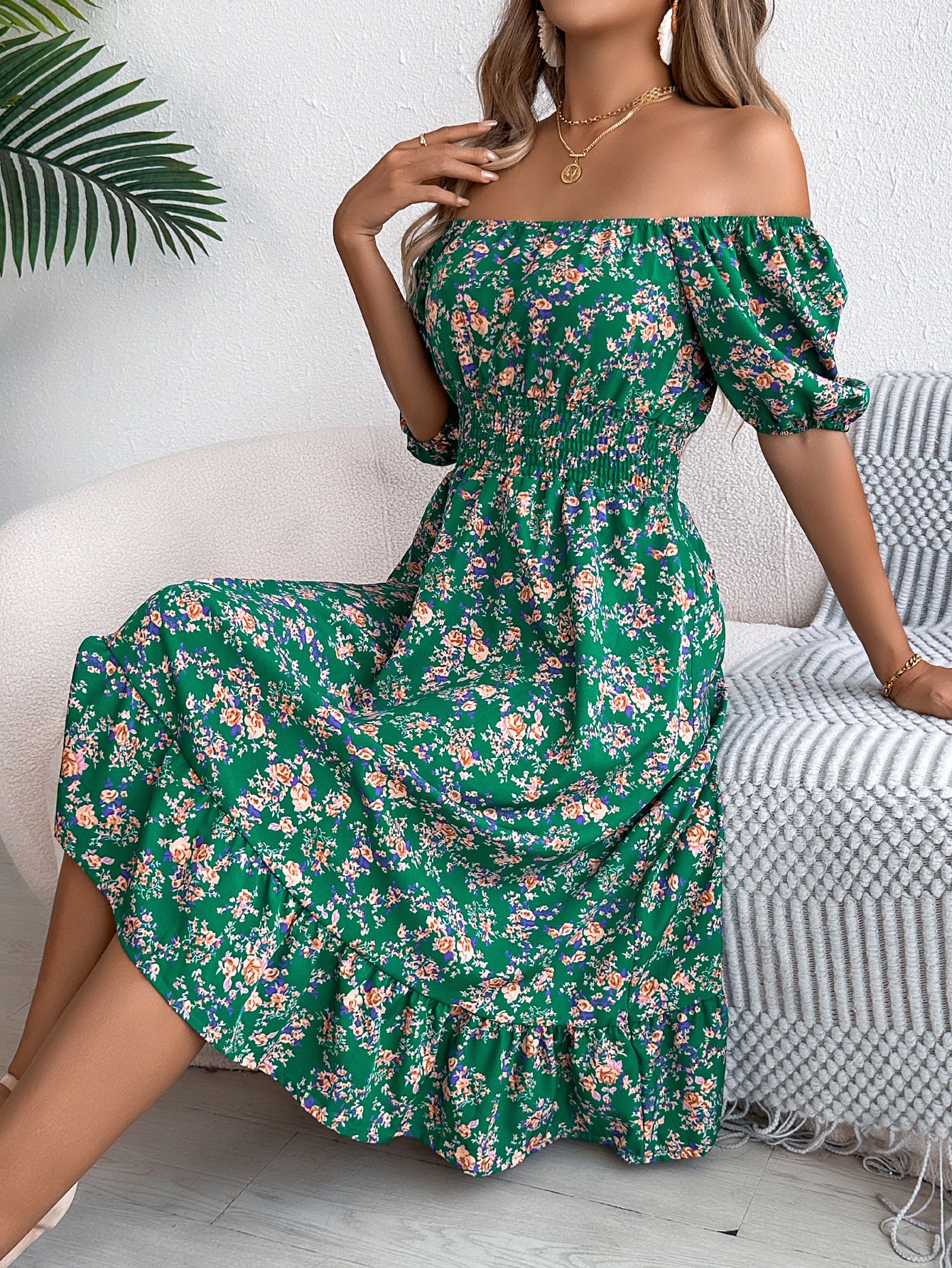Bloemenprint dames jurk