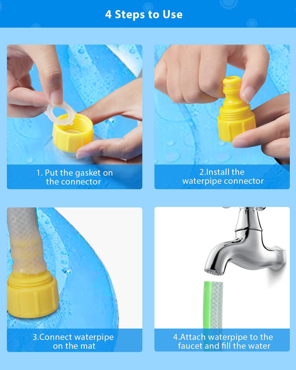 Duurzame waterspray zwembadmat voor kinderen
