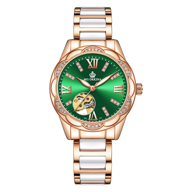 Rome automatisch waterdicht dames horloge