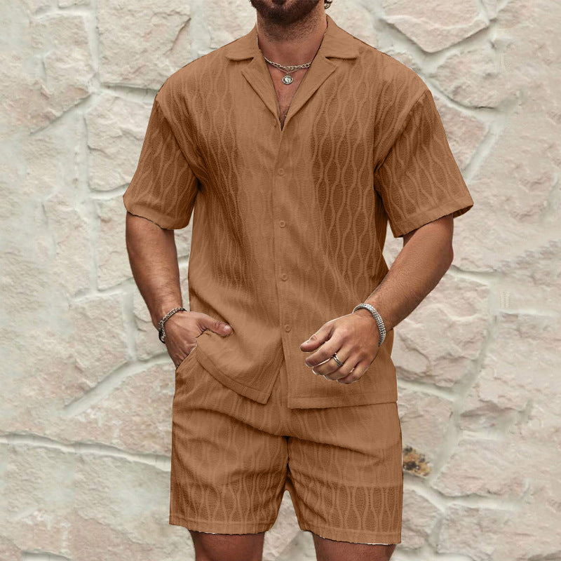 Heren zomer set effen kleuren