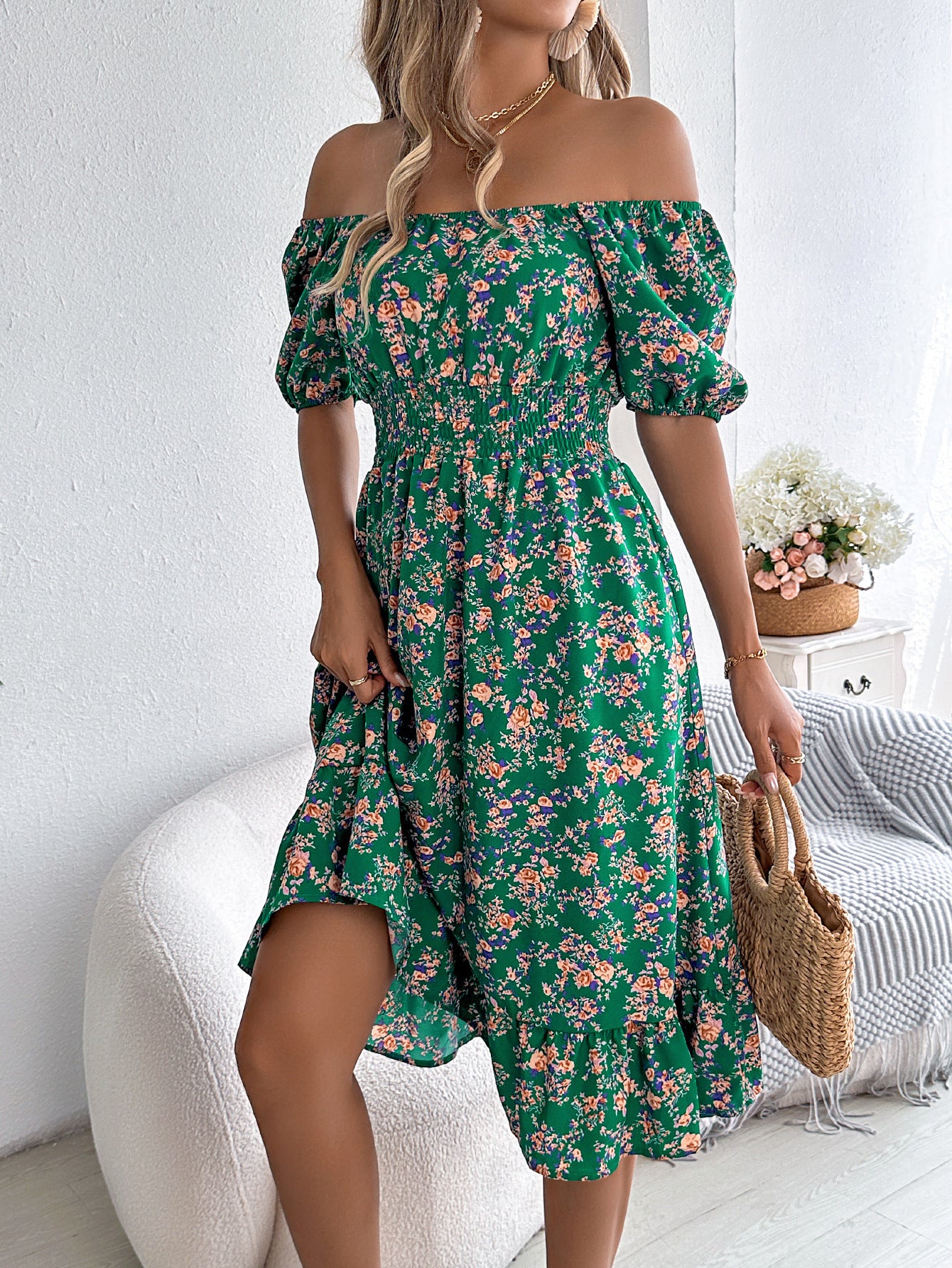Bloemenprint dames jurk