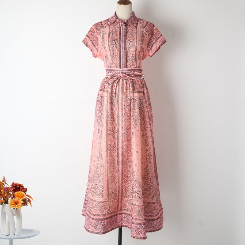 Revers slim top lange rok tweedelige set