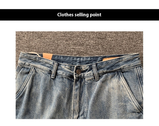 Casual high-end denim shorts heren