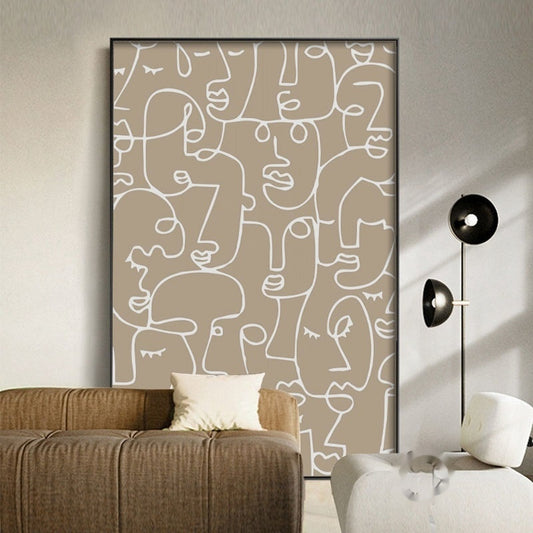 Woonkamer Bank Achtergrond Muur Decoratief Schilderij Muurschildering
