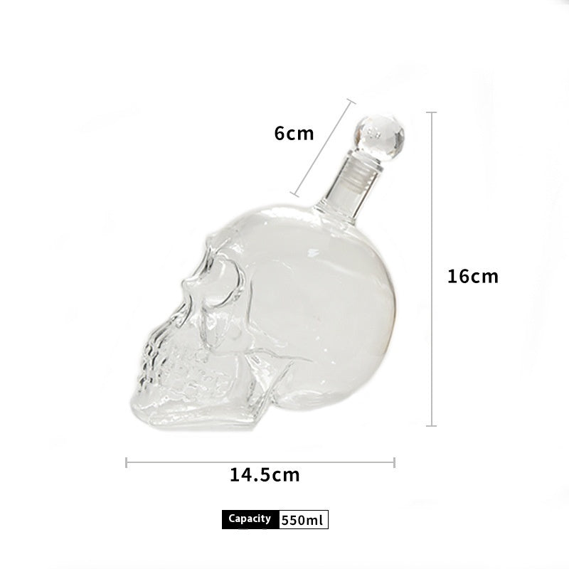 Creatieve schedel glas whisky wodka wijn  fles