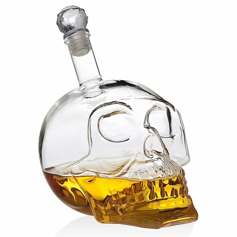 Creatieve schedel glas whisky wodka wijn  fles