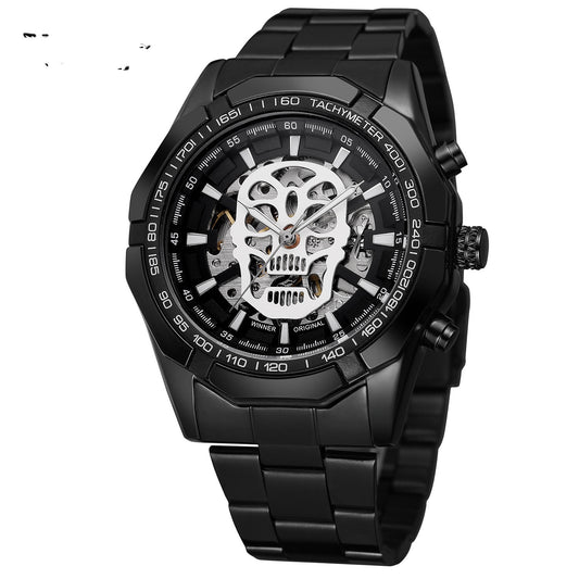 Officieel Automatisch Horloge Heren Stalen Band Skelet