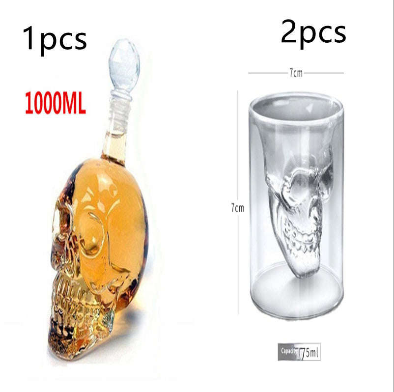 Creatieve schedel glas whisky wodka wijn  fles