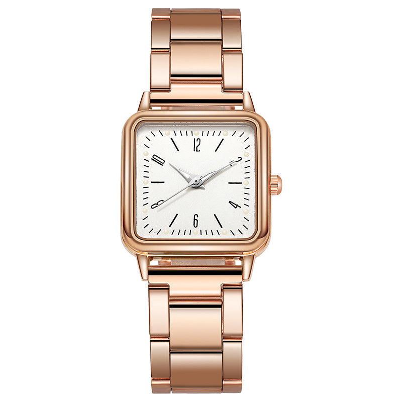 Vierkant casual dames horloge