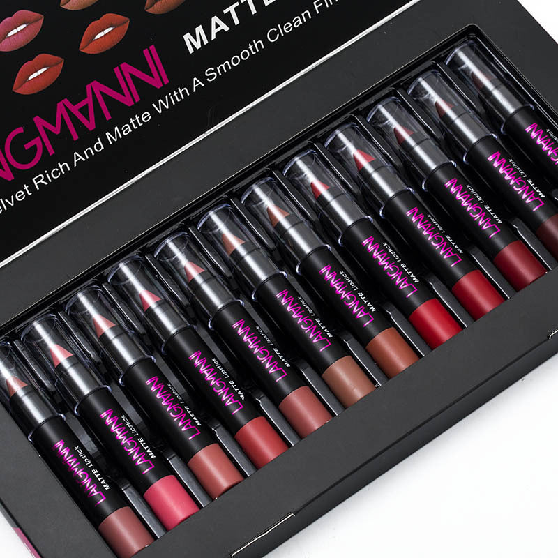 12 kleuren lipstick set