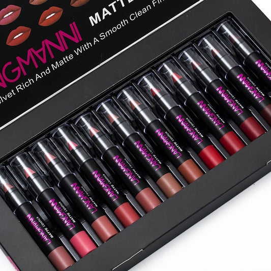 12 kleuren lipstick set