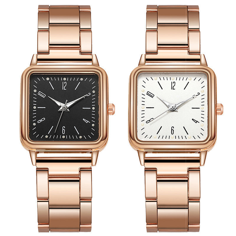Vierkant casual dames horloge