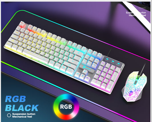 Kuiying T6RGB lichtgevende toetsenbord en muisset