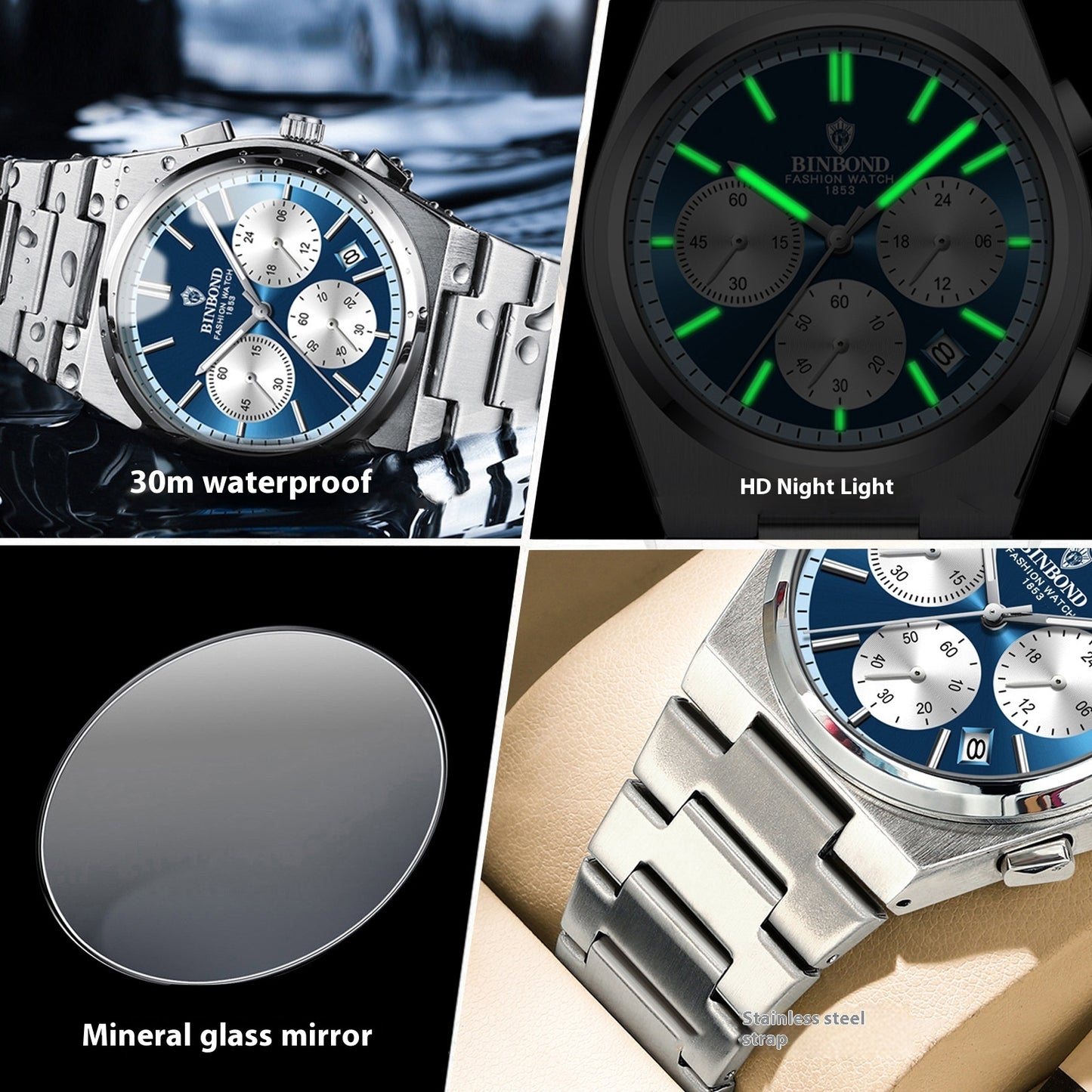 Elegant chronograaf horloge