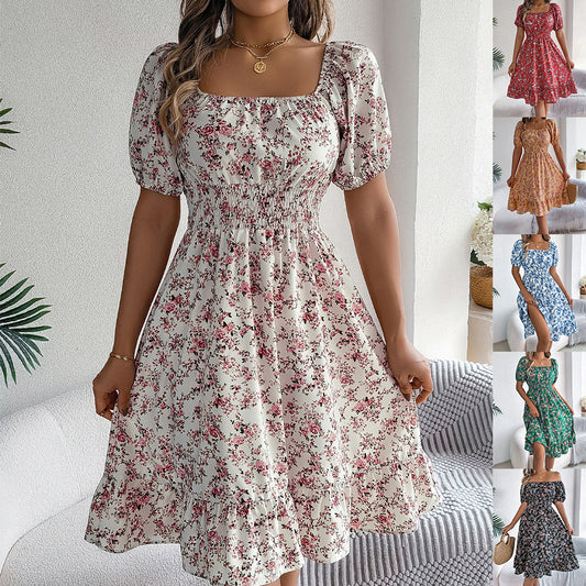 Bloemenprint dames jurk