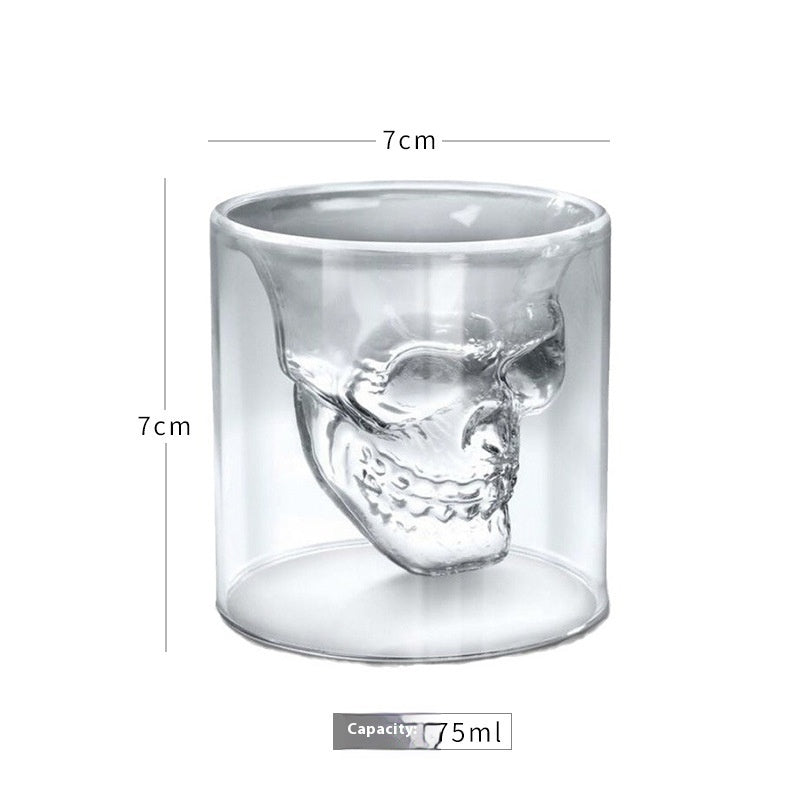 Creatieve schedel glas whisky wodka wijn  fles
