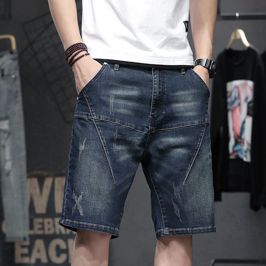 Stretch denim shorts heren