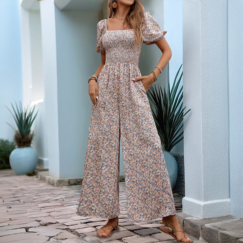 Vakantie stijl bloemen jumpsuit
