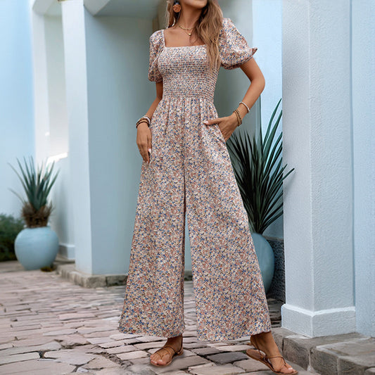 Vakantie stijl bloemen jumpsuit