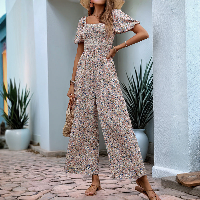 Vakantie stijl bloemen jumpsuit