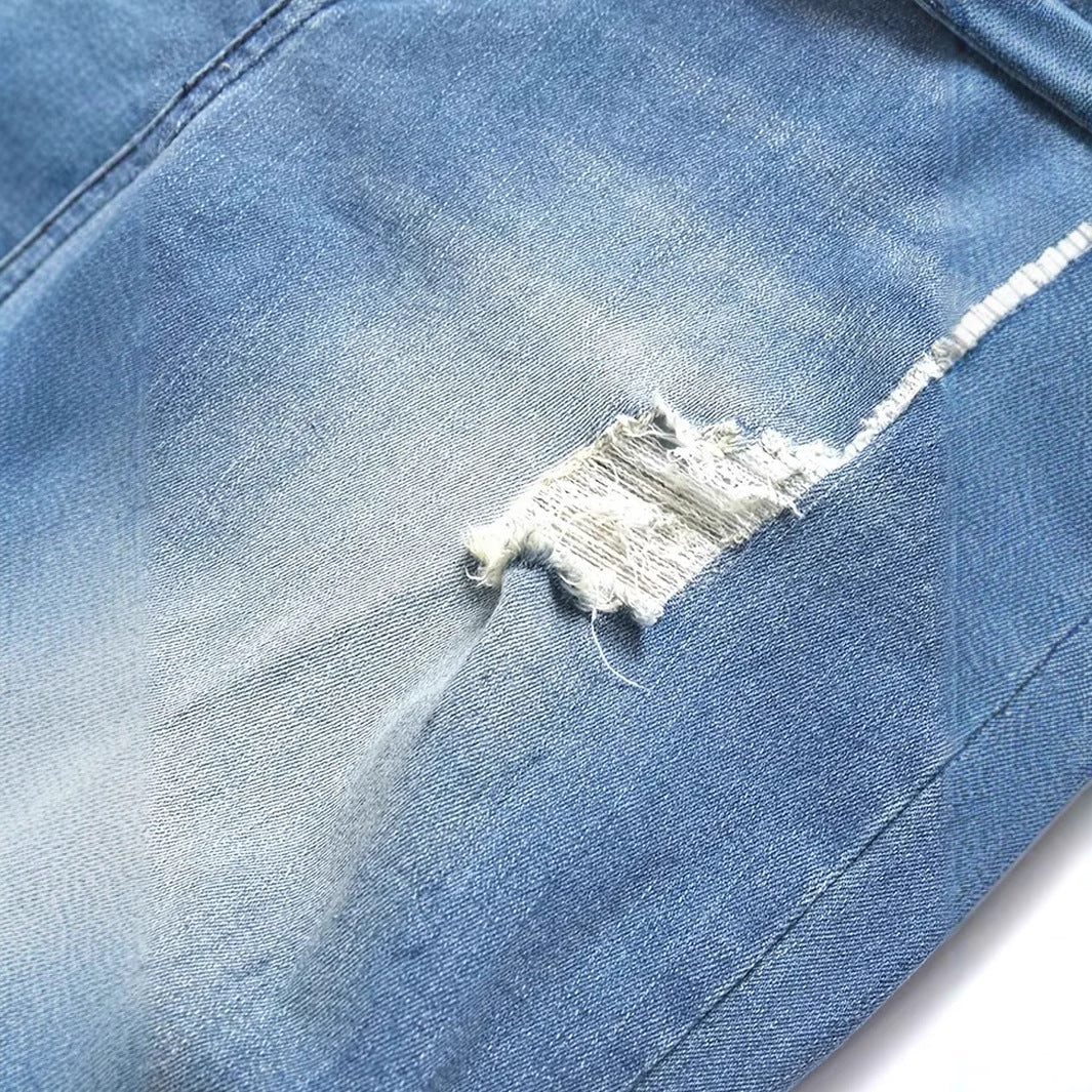Heren gescheurde stijl jeans