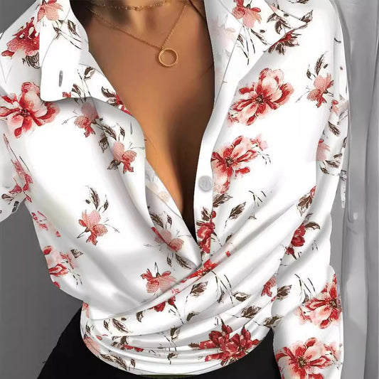 Dames shirt met lange mouwen en print
