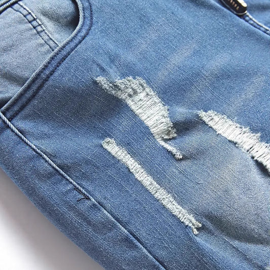 Heren gescheurde stijl jeans