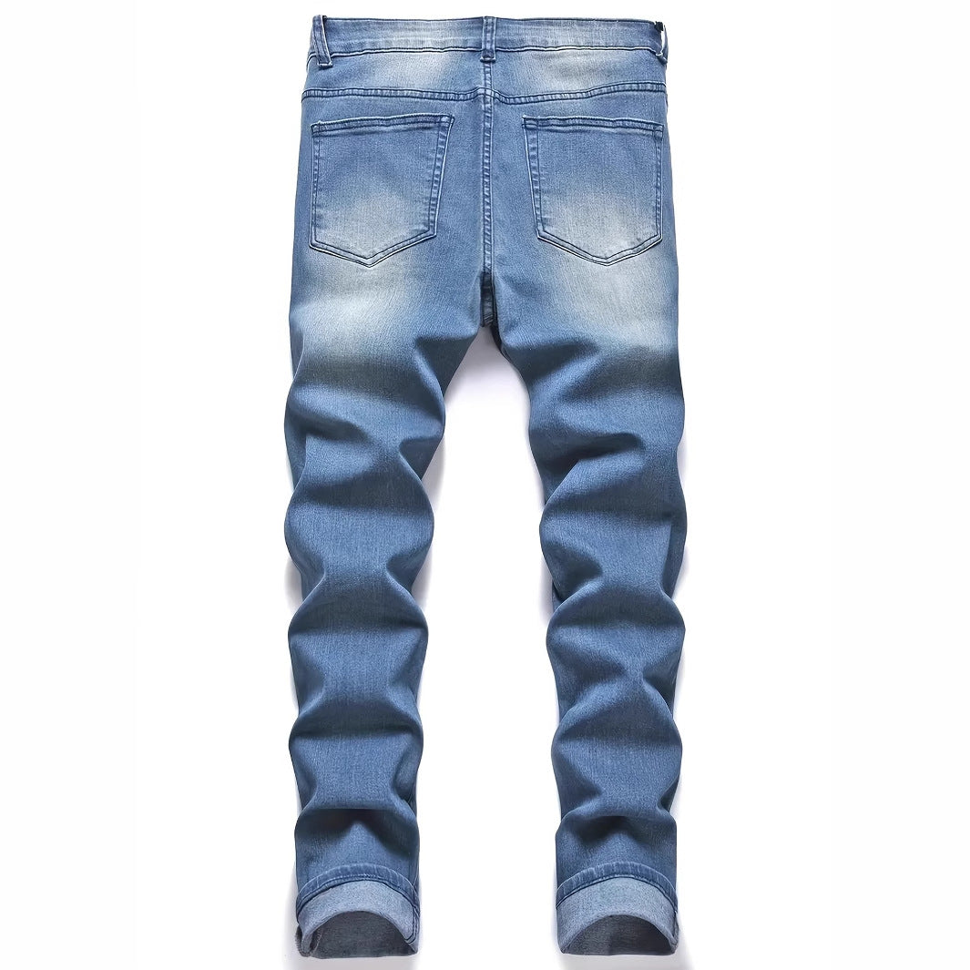 Heren gescheurde stijl jeans