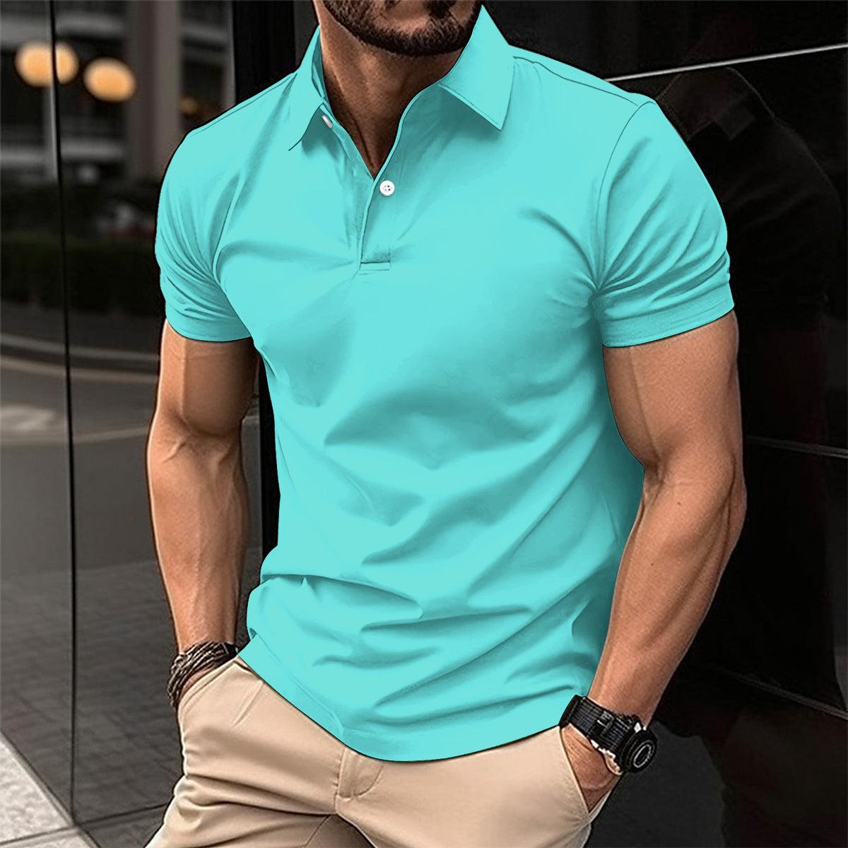 Heren poloshirt met korte mouwen
