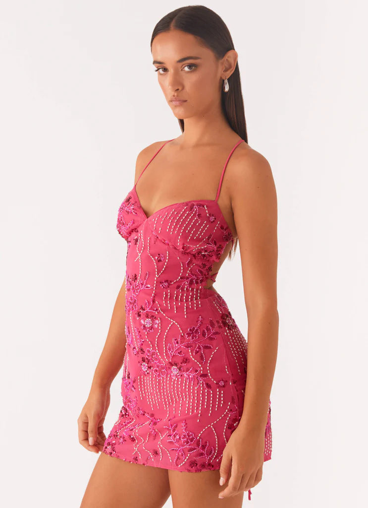 Sling-jurk met pailletten