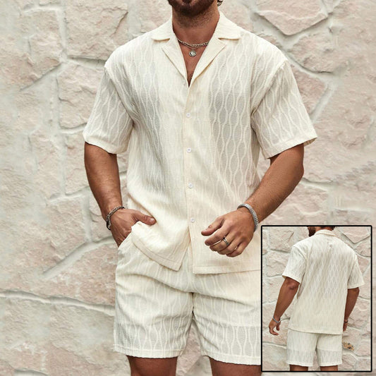 Heren zomer set effen kleuren