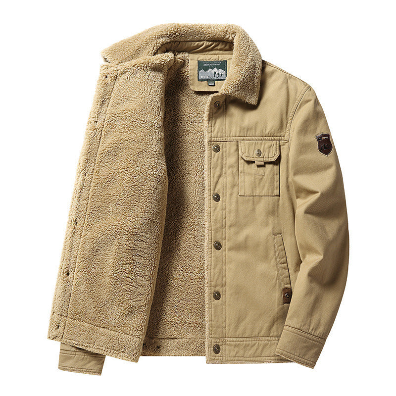 Fleece-gevoerd verdikt herenjack
