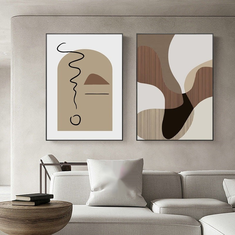 Woonkamer Bank Achtergrond Muur Decoratief Schilderij Muurschildering